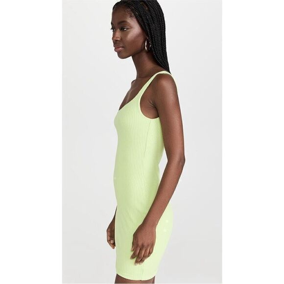 Gauge81 Erla Dress Rib Knit One Shoulder Bodycon Mini Pistachio Green Size Small - Picture 2 of 8
